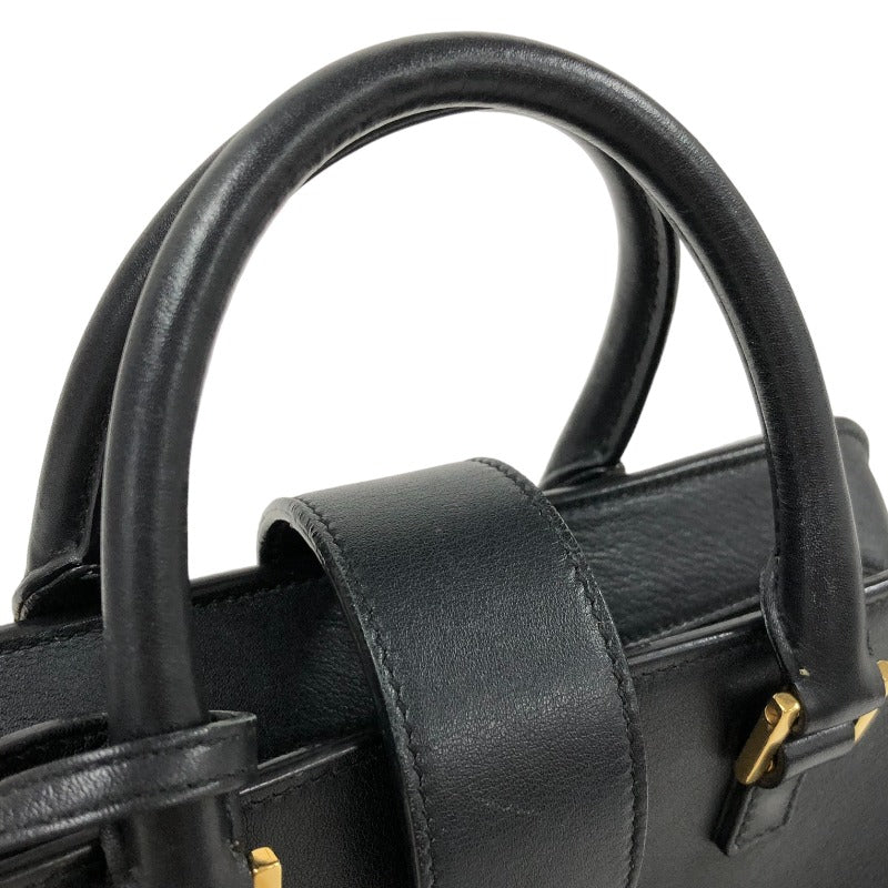 Saint Laurent- Cabas Small Leather Handbag Black
