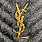 Saint Laurent- Vinyl Chain Leather Black Gold Hardware