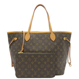 Louis Vuitton Tote Bag Neverfull MM Beige Brown