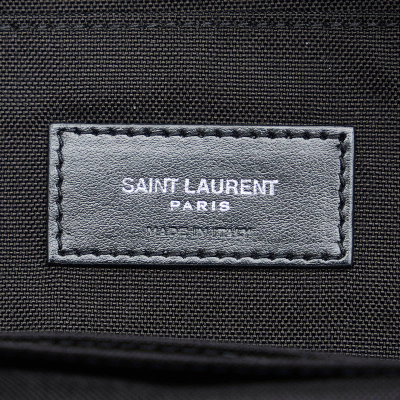 Saint Laurent- Body Bag Waist Bag Canvas Leather Black