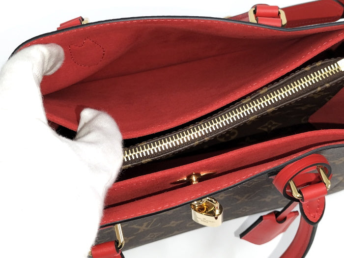 Louis Vuitton Flower Tote Bag 2way Shoulder Bag Monogram Coquelicot