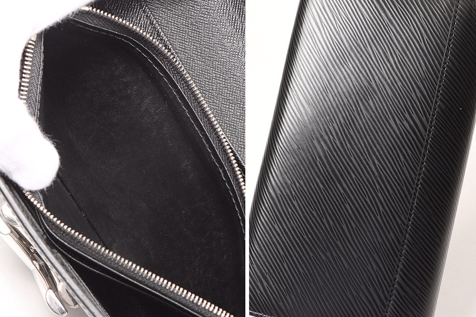 Louis Vuitton Epi Zipper Long Wallet Portefeuille Twist Noir Black