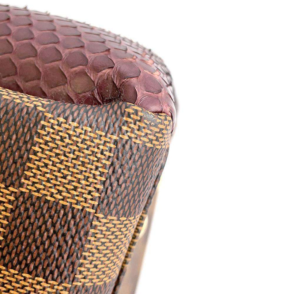 Louis Vuitton Handbag Damier Ebene Normandy Python