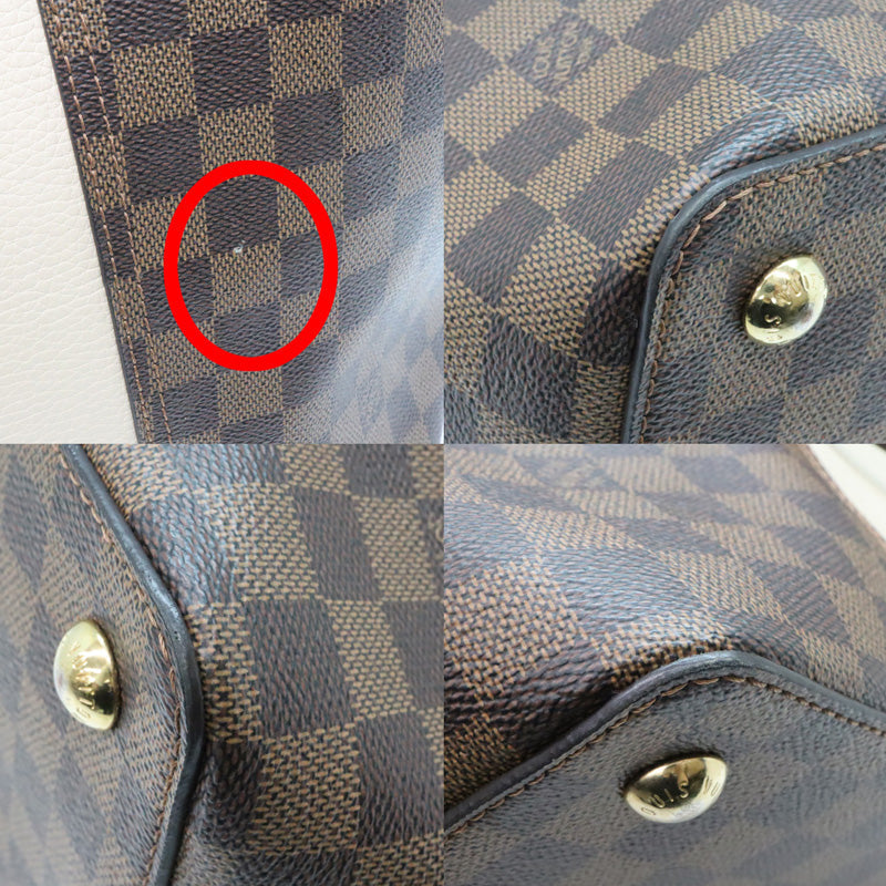 Louis Vuitton Jersey Damier Canvas Ebene Brown Tote Bag