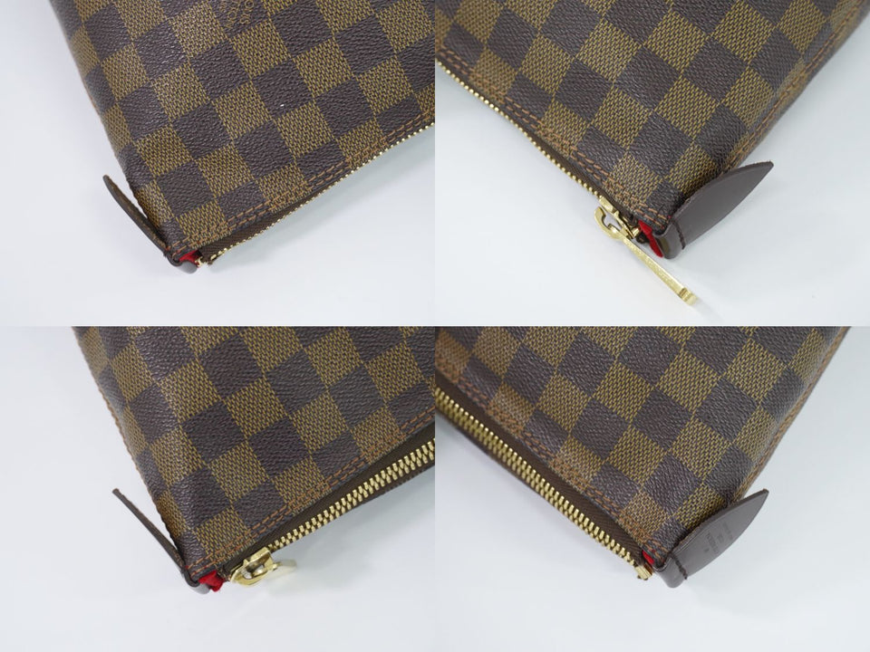 Louis Vuitton Saleya GM Damier Ebene Tote Bag Handbag Brown