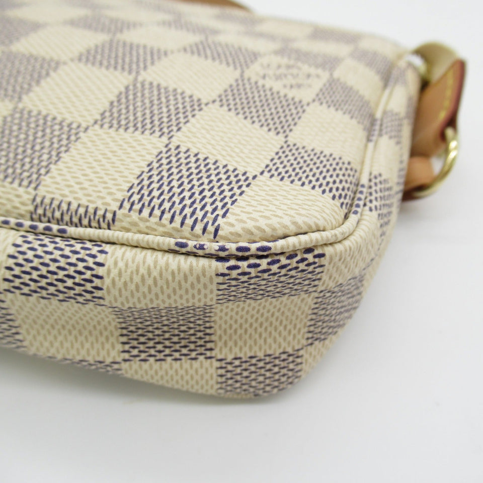 Louis Vuitton Pochette Accessoire Pouch Canvas Damier Azur
