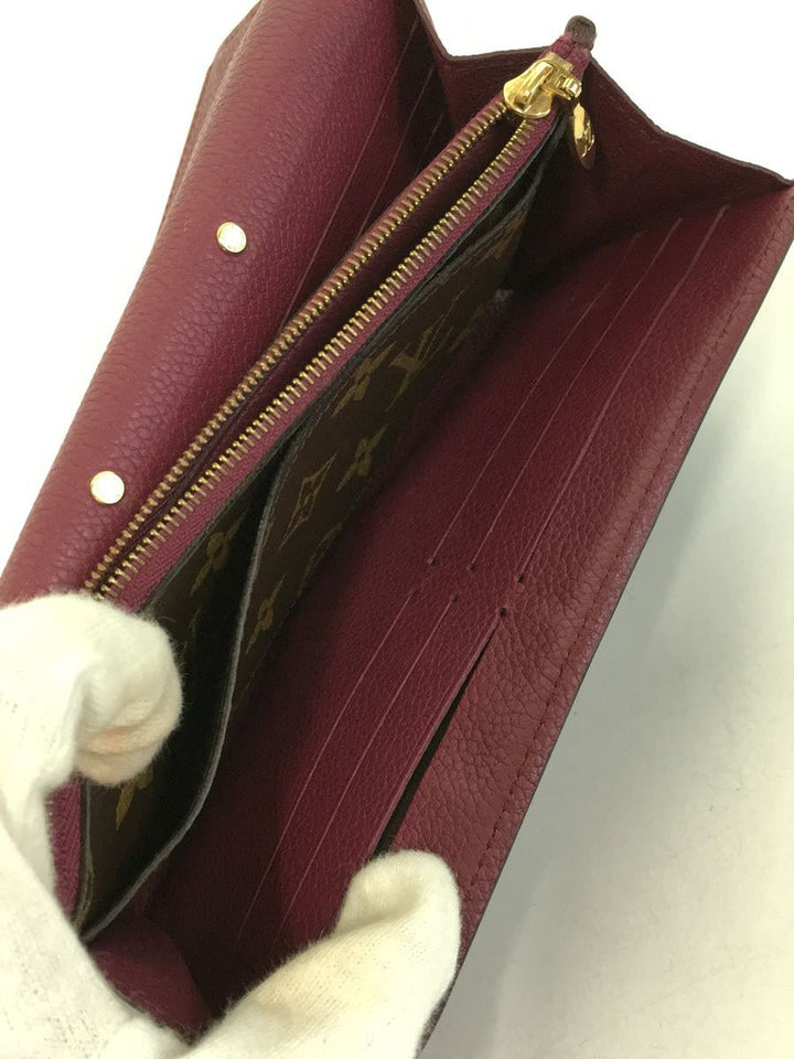 Louis Vuitton Portefeuil Pallas Noir Monogram Shoulder Bag Red