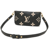 Louis Vuitton Shoulder Bag Black Beige