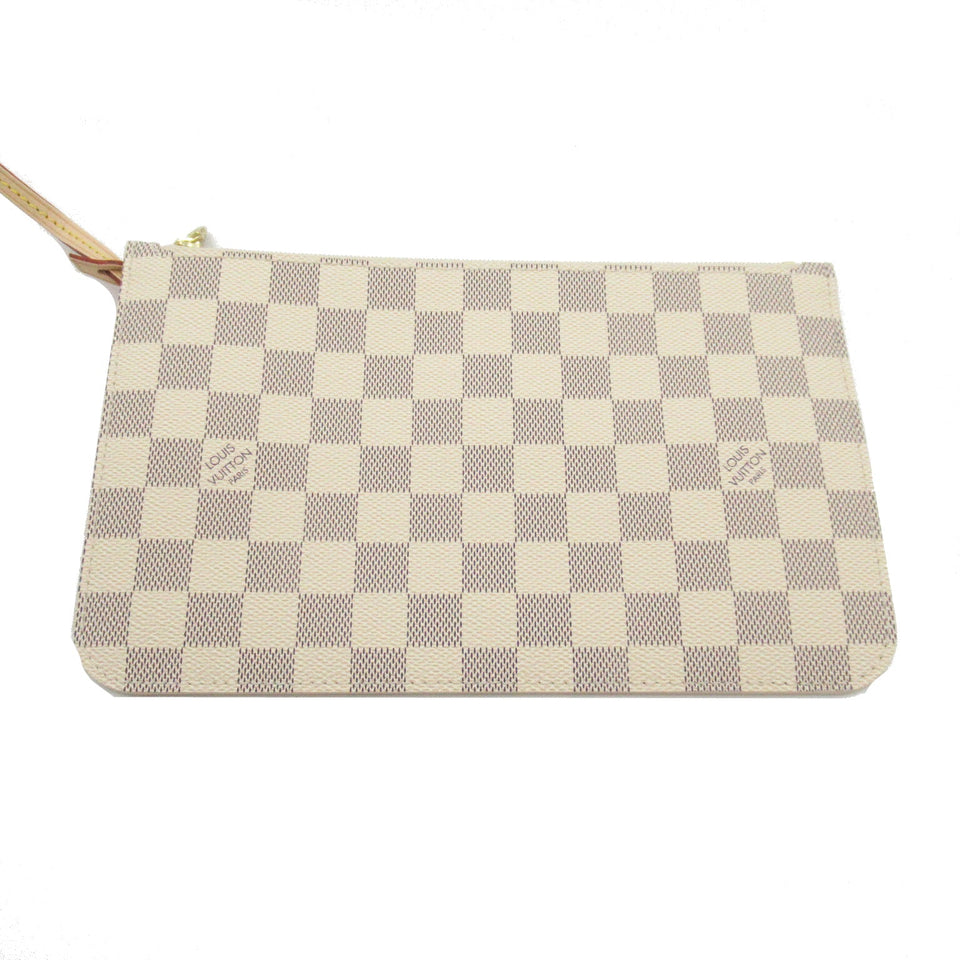 Louis Vuitton Neverfull MM Tote Bag Canvas Damier Azur