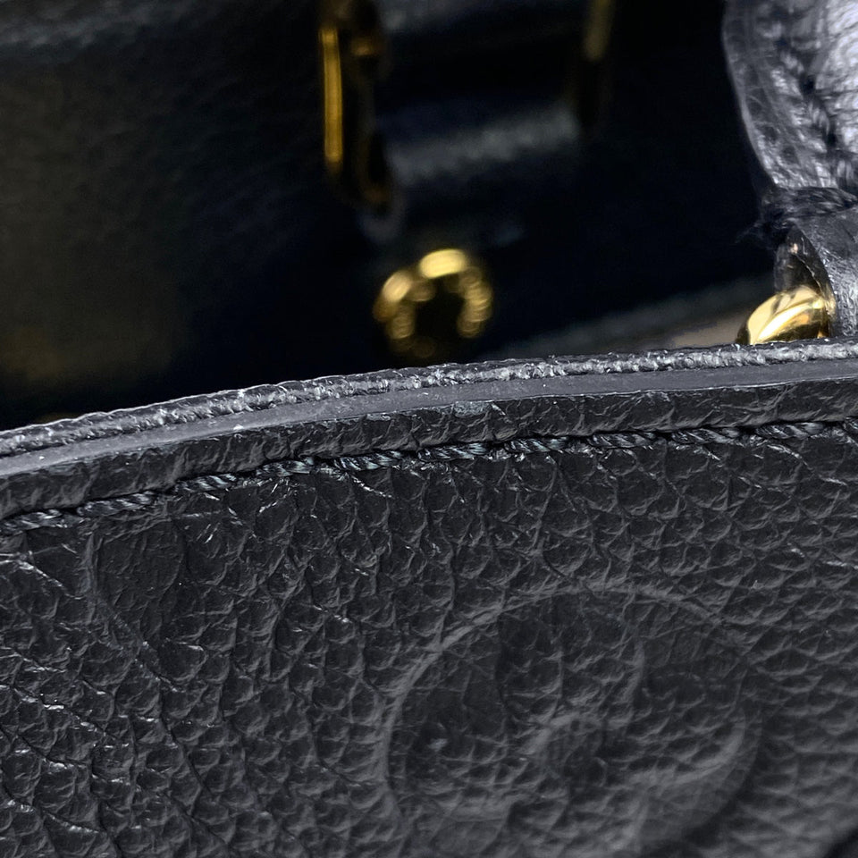 Louis Vuitton Montaigne MM Shoulder Bag Implant Noir Black