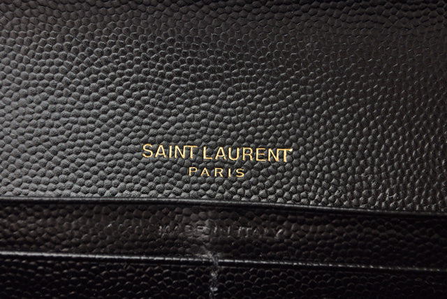 Saint Laurent- Paris Wallet Long Wallet Leather Black