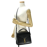 Saint Laurent- Cassandra Top Handle Bag Handbag Black