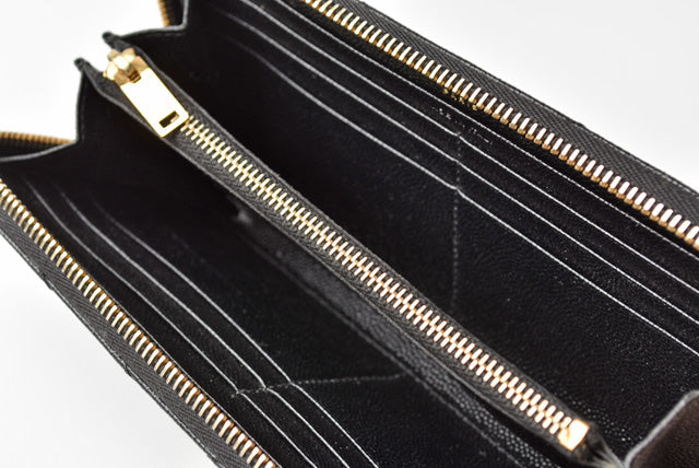 Saint Laurent- Paris Outlet Wallet Long Wallet Leather Black