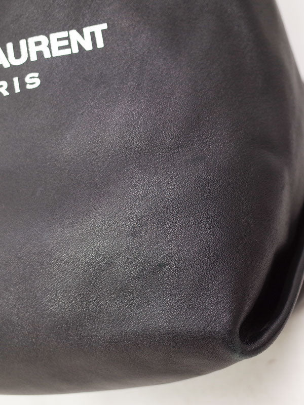 Saint Laurent- Paris Teddy Pouch Shoulder Bag Black