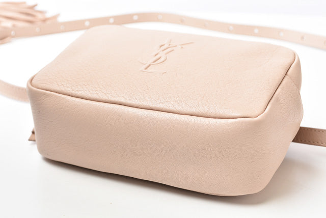 Saint Laurent- Belt Bag Shoulder Bag Leather Pink Beige