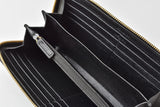 Saint Laurent- Paris Wallet Long Wallet Round Zipper Leather Black