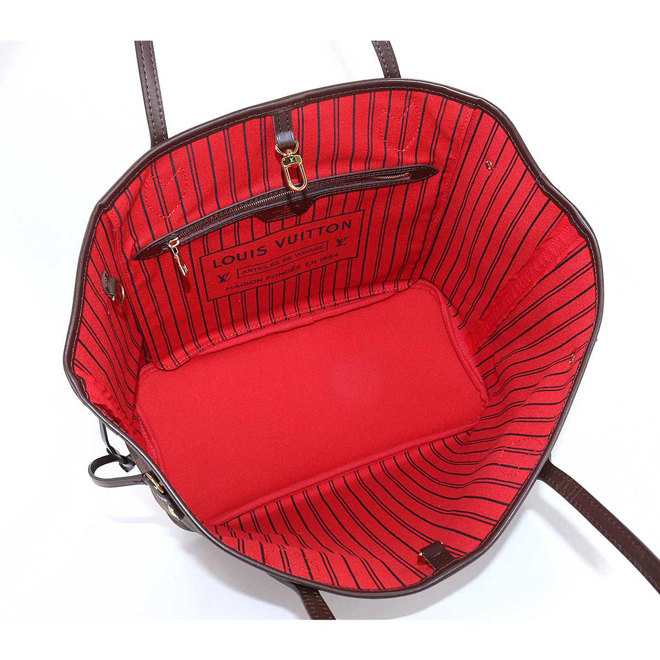 Louis Vuitton Damier Neverfull MM Tote Bag Ebene Cerise