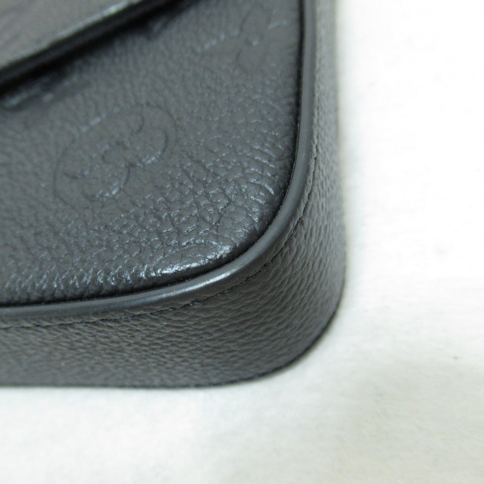 Louis Vuitton Pochette Felicie Shoulder Bag Leather Monogram Implant