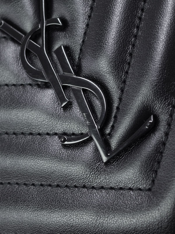 Saint Laurent- Paris Vinyl Chain Shoulder Bag Black