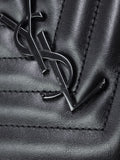 Saint Laurent- Paris Vinyl Chain Shoulder Bag Black