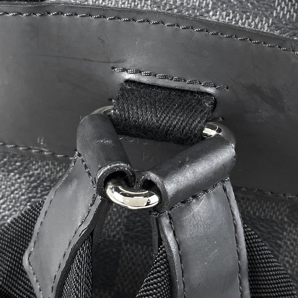 Louis Vuitton Josh Backpack Daypack Rucksack Damier Graphite Black