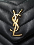 Saint Laurent- Paris Lulu Small Leather Chain Shoulder Bag Black
