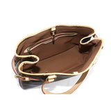 Louis Vuitton Monogram Batignolles Horizontal Tote Bag Brown Gold Metal Fittings