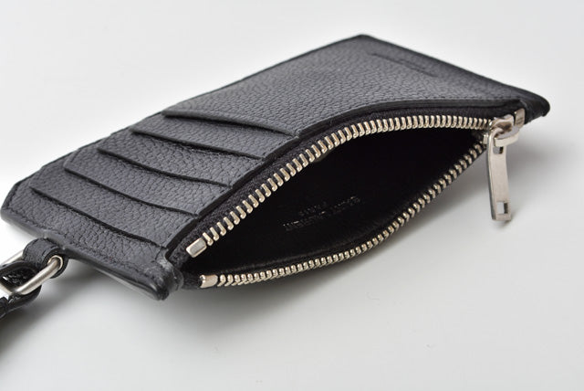 Saint Laurent- Paris Coin Case Card Case Neck Strap Leather Black