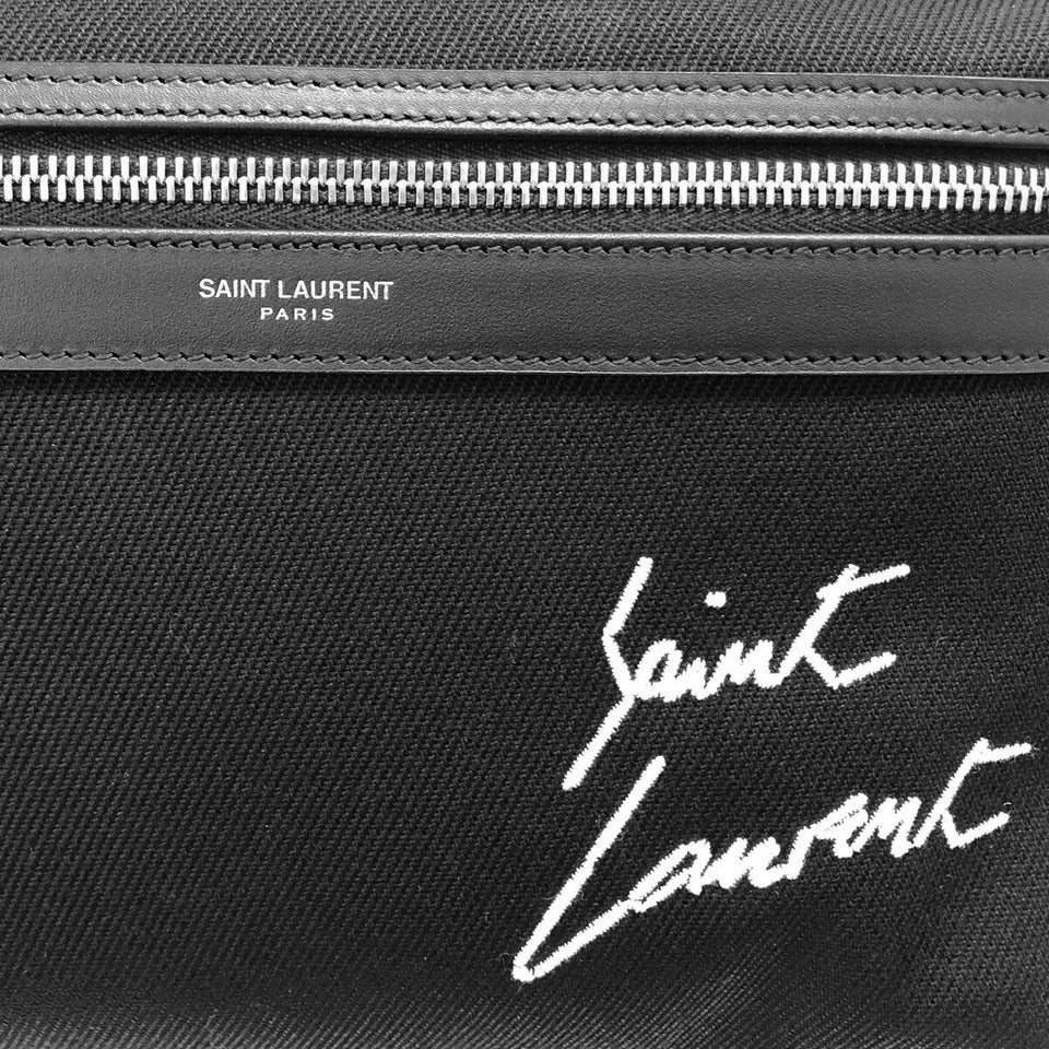 Saint Laurent- Embroidery Backpack Black