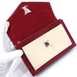 Louis Vuitton Pochette Lock Me Chain Shoulder Bag Bordeaux Beige Silver