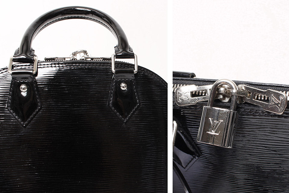 Louis Vuitton Electric Epi Alma BB Enamel Black Silver