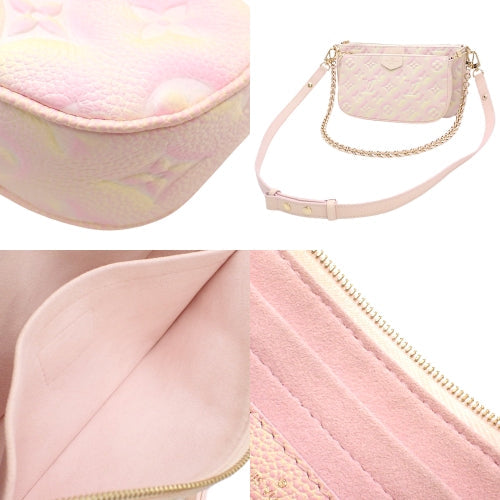 Louis Vuitton Monogram Implant Multi Pochette Accessoire Shoulder Bag Pink