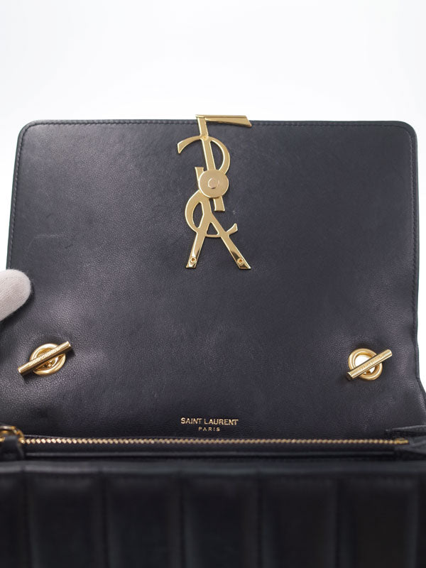 Saint Laurent- Paris Viki Chain Shoulder Bag Black