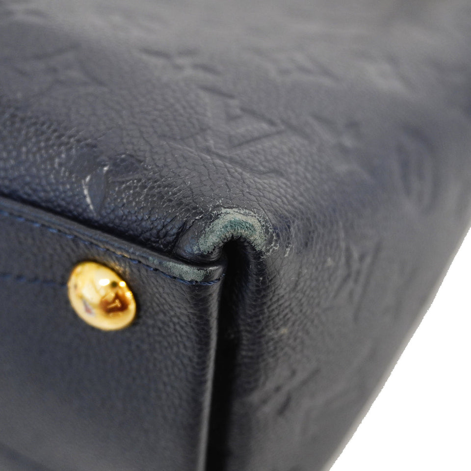 Louis Vuitton 2way Bag Monogram Implant V Tote MM Marine Rouge