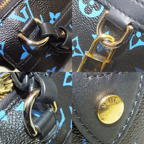 Louis Vuitton Colored Monogram Speedy Amazon PM Blue Black