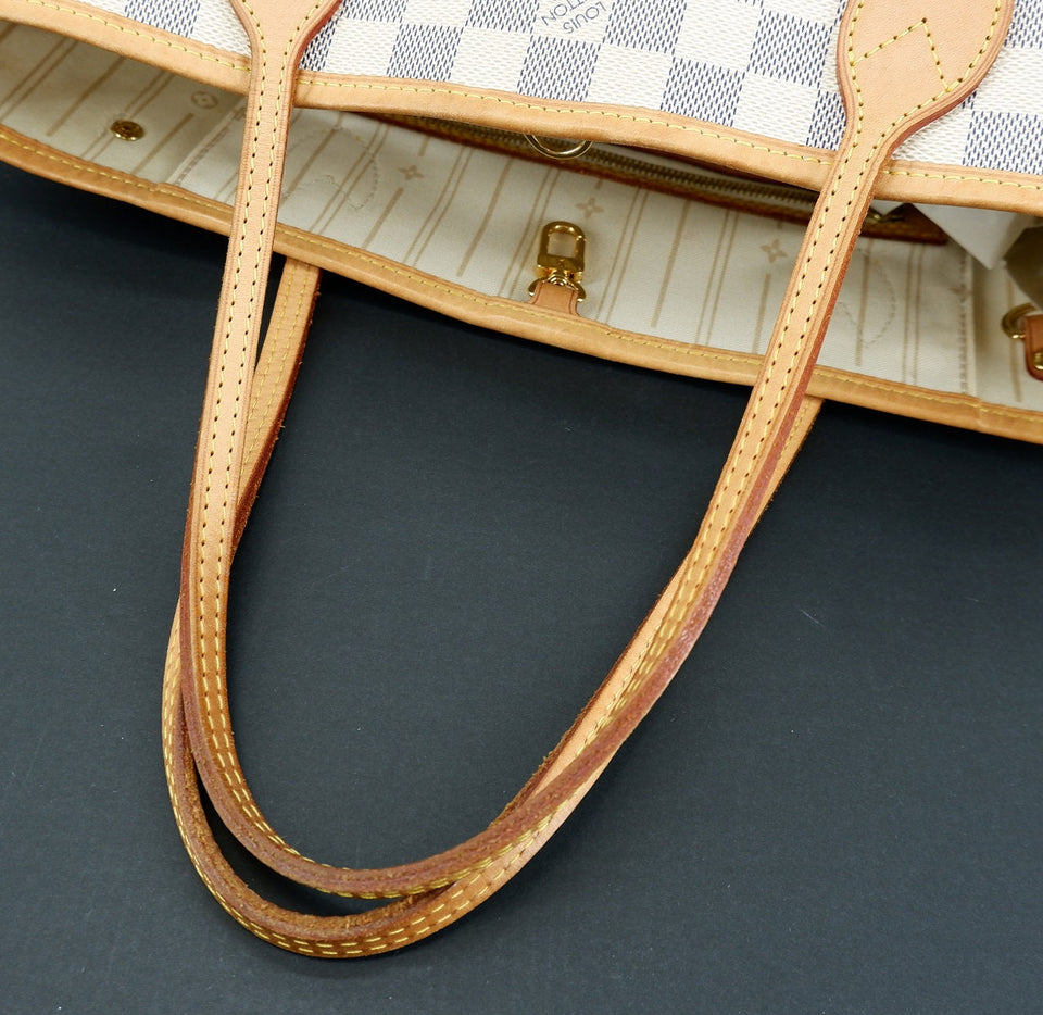 Louis Vuitton Neverfull PM Damier Azur Tote Bag Handbag