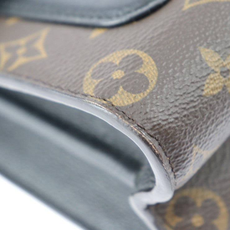 Louis Vuitton Victoire Shoulder Bag Monogram Canvas Calfskin Brown