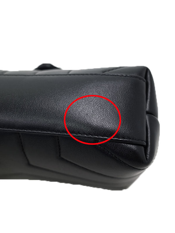 Saint Laurent- Paris Monogram Loulou Strap Bag Black