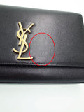 Saint Laurent- Paris Kate Monogram Satchel Chain Shoulder Bag Black