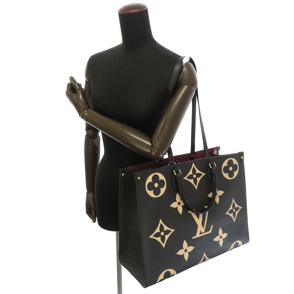 Louis Vuitton On The Go GM Monogram Emplant Empreinte BiColor Black