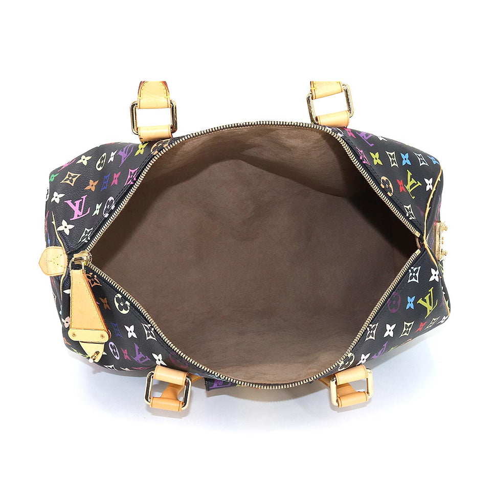 Louis Vuitton Monogram Multicolor Keepall 45 Boston Bag Noir