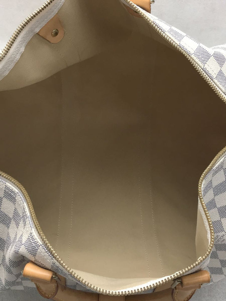 Louis Vuitton Keepall 50 Damier Azur Shoulder Bag White