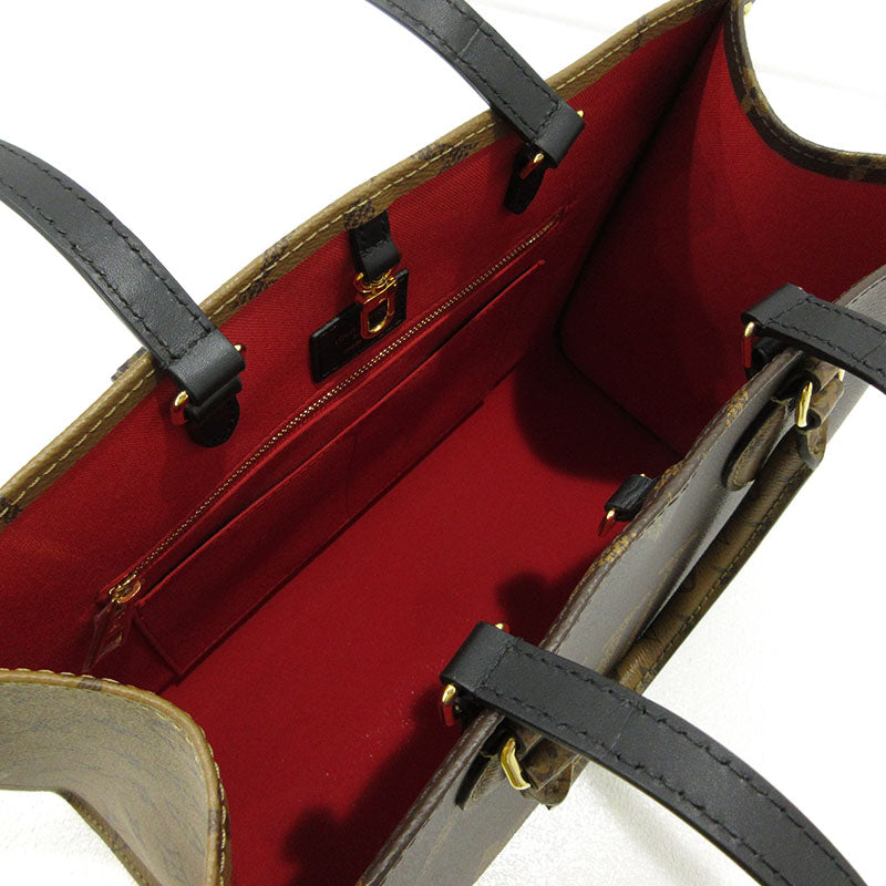Louis Vuitton Monogram Reverse On The Go MM 2way Bag Tote Bag