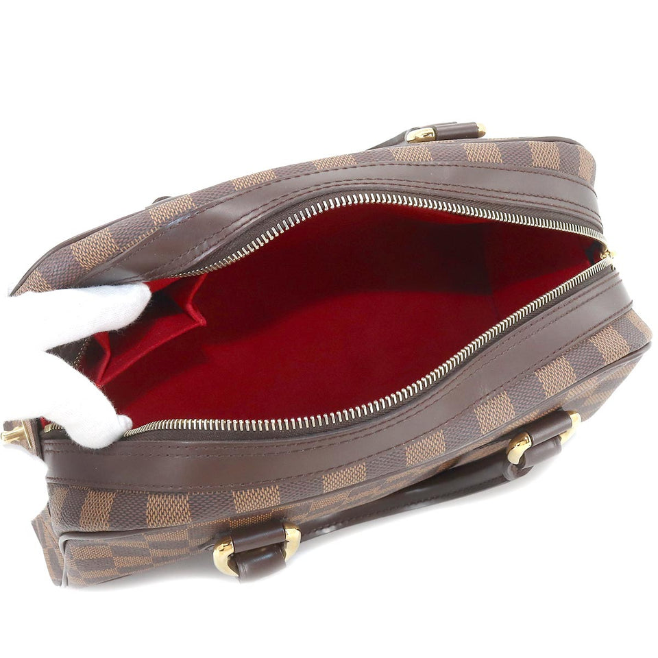 Louis Vuitton Damier Duomo Hand Bag Ebene Gold Metal Fittings