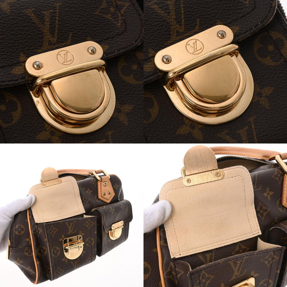 Louis Vuitton Monogram Manhattan PM Brown Canvas Handbag