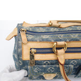 Louis Vuitton Neo Speedy Handbag Mini Boston Bag Monogram Denim Blue
