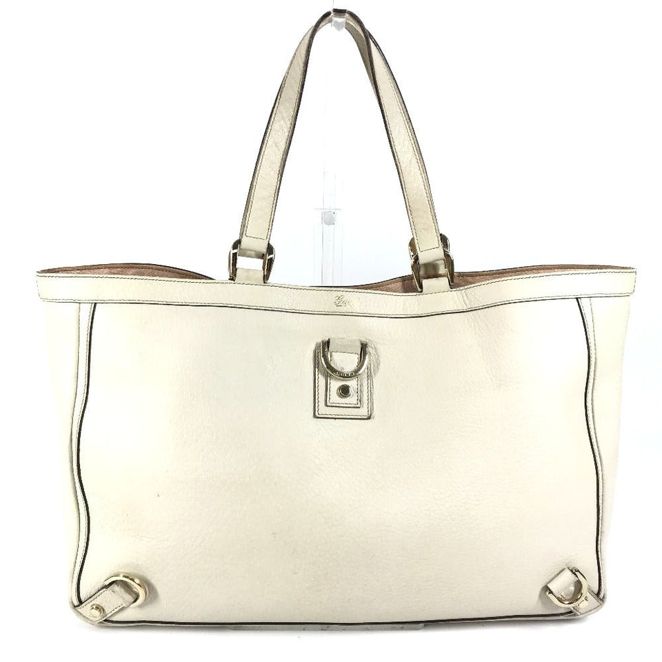 Gucci Tote Bag 141472 leather white logo Women