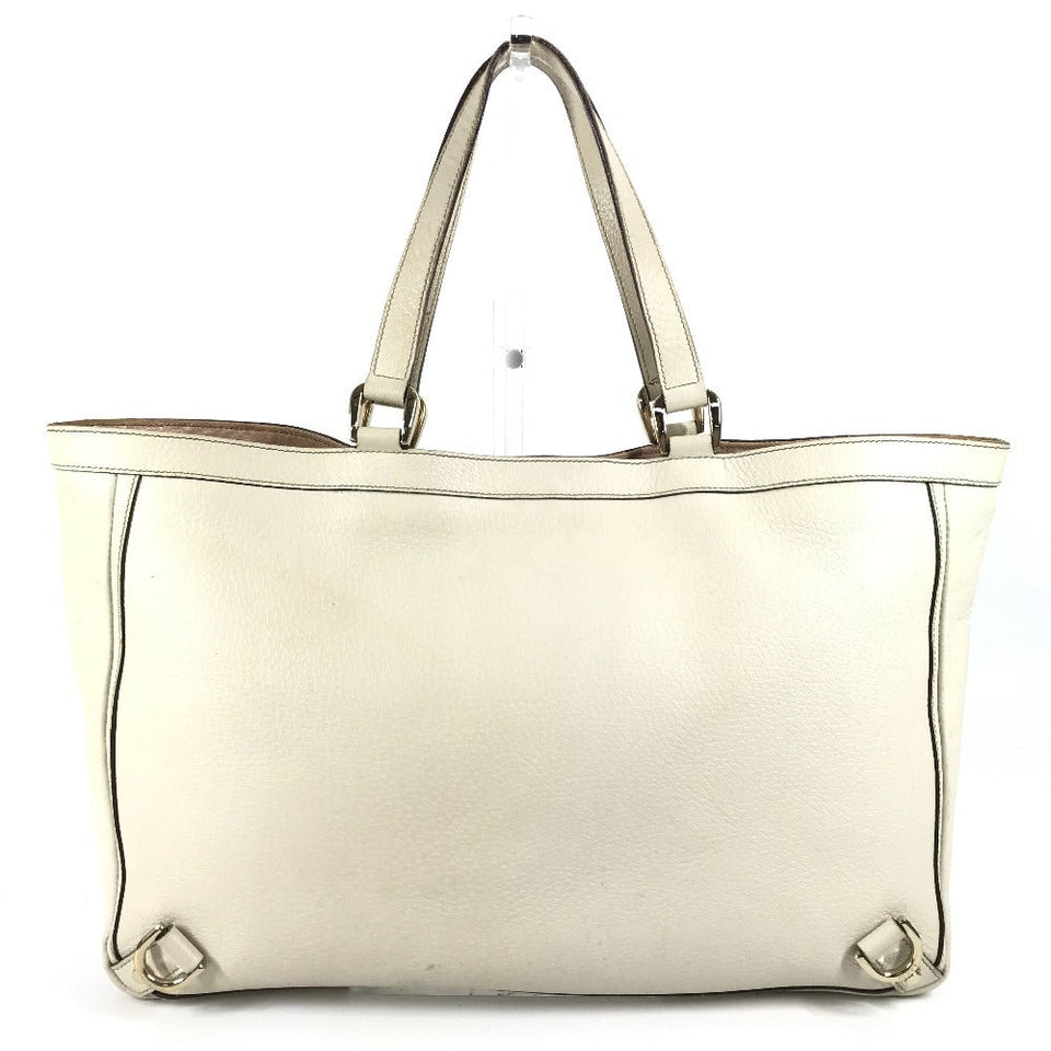Gucci Tote Bag 141472 leather white logo Women