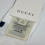 Gucci Knit hat 418599 cotton White x navy Baby GG pattern Women M