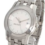 Gucci Watches Quartz 5500XL Stainless Steel , Stainless Steel Silver Round face Silver dial mens